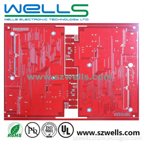 2 Layer PCB with Immersion Tin, Red Soldermask